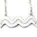 Spiritual Jewelry- Zodiac- Aquarius, Pendant with CZs, Silver