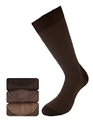 3 Pairs of Collezione Pure Cotton Dotted & Striped Socks