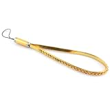 Gold Jeweled Metallic Cell Phone Bracelet Strap With Threaded Metal Screw Removable Cap