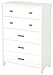 South Shore Tiara Collection 5-Drawer Chest, Pure White
