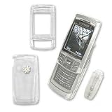 Samsung SGH-T629 Snap-on Transparent Clear Crystal Case Cover with Removable Ratcheting Belt Clip