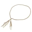 Beige Leather Plait Necklace||RF10F