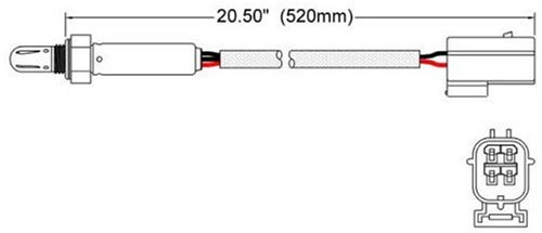 Walker 250-24804 Four Wire Oxygen Sensor