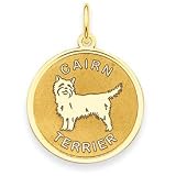 14k Cairn Terrier Disc Charm