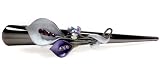 Purple Flower Crystal Alligator Clip