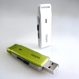 16GB C702 A-DATA Flash Drive USB 2.0 Retractable with ReadyBoost, High Speed 120X and Life Time Waranty (Color Green)