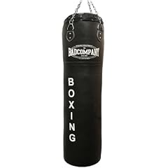 Profi Leder Boxsack schwarz 120 x 35cm gef�llt inkl. Heavy Duty Vierpunkt-Stahlkette