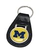 University of Michigan Leather Keychain