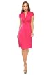 The Olian Rayon Knit Cap Sleeve Knot Front Dress