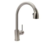 Huntington 1 Handle Pullout Kitchen Faucet, Satin Nickel Finish