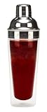 Final Touch Double Wall Glass Cocktail Shaker