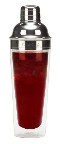 Final Touch Double Wall Glass Cocktail Shaker