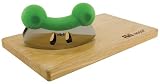 Furi Rachael Ray Froggy Double-Bladed Mezzaluna with Wooden Cutting Board and Non-Slip Mat
