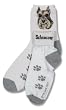 For Bare Feet Dog Breed Schnauzer Roll Down Sock