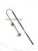 Swarovski Crystal Dangle Double Heart Bookmark - Green