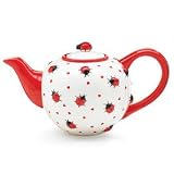 LadybugTeapotWithLotsOfLadybugs&HeartsForKitchenDecorGreatGiftItem