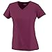 Augusta Sportswear Women's Wicking Tee Shirt, Maroon, Medium