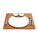 6 Pc. Porcelain and Bamboo Seafood Set by Swissmar