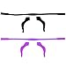 BCP Set of 2 Silicone Kid Children's Eyewear Glasses Neck Retainers Eyeglass Glasses Sunglasses Spectacle Head Safety Strap Cord Holder for Kids Children (Black#Purple)