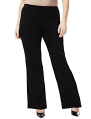 Plus Flat Front Bootleg Jersey Ponte Trousers