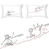 BoldLoft “Fallen for You” Couple Pillowcases-Romantic Valentine’s Day Gifts for Couples,Cute Valentines Gifts for Him or Her,Romantic Anniversary Gifts
