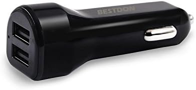 Bestdon USB Car Charger 2 Smart Ports Car Charger for iPhone 7 6S Plus 6 5SE 5S 5 5C 4S, Samsung Galaxy S7 S6 Edge, Note 7 5 4 S5 Tab S,LG G5 G4,HTC and Other iOS and Android Devices 000630