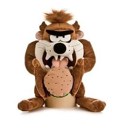 BURPING TAZ WITH HAMBURGER PLUSH TOY 11" H