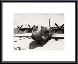 Ac-130 Gunship, by National Archive 14.00X11.00 Framed with Black Metal Frame