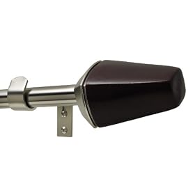 Levolor Soho Rod Set, Mahogany with Satin Nickel Accents, 1-Inch Diameter, 66 to 120-Inch...