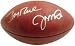 Joe Montana and Jerry Rice Dual Autographed Wilson NFL Football Mounted Memories