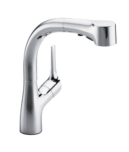 KOHLER K-13963-CP Elate Pullout Kitchen Faucet, Polished Chrome