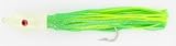 16oz Dual Pull Jig with Vinyl Skirt Glow Head Green Over Yellow - Jamfab Jigs DPJ16-GRN/YEL, Fishing Lures & Lure Kits