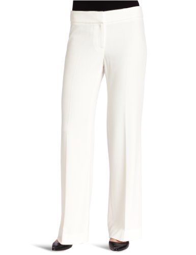 Ak Anne Klein Women's Stretch Crepe Wide Leg Pant, Sugar, 2