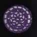 Purple Floral Crocheted Hair Bun Cover- LARGE