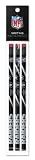 Oakland Raiders 3 Pack Wood Pencil in Clear Bag with Header - NFL (12005-QUU)