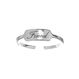 Sterling Silver Friend Name Plate Toe Ring