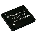 DENAQ replacement camera/camcorder battery for CANON POWERSHOT A2200 Part#DQ-NB8L