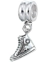 Zable(tm) Sterling Silver Dangle Sneaker Bead / Charm