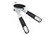Koolife Smooth Edge Can Opener, Professional Manual Handy Stainless Steel Can Opener with Easy Turn Knob,Black