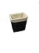 Kitchen & Housewares : BLACK WICKER WASTE BASKET WITH LINING