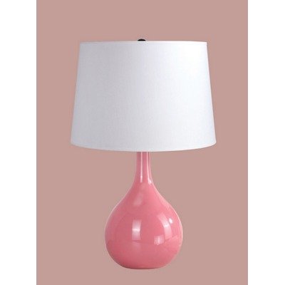 Ava Table Lamp with Calais Shade in Pink
