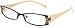 A.J. Morgan Women's Celebrity Metal Readers,Brown/Cream Frame/Clear Lens,2.5