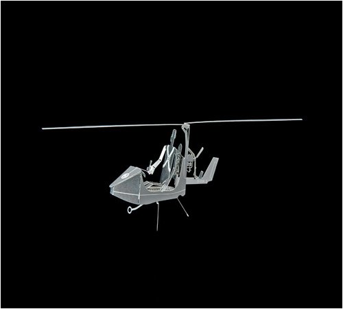 DIY 3D Metal Postcard Mikroworld-HELICOPTER