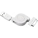 ELECOM iPhone4/4S/3GS/3G/ｉPod 対応充電・通信ケーブル 巻取 0.8m ホワイト MPA-IRL08WH