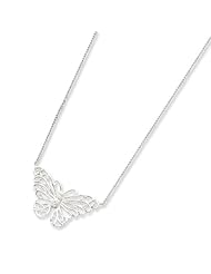 Sterling Silver Butterfly Necklace - 18 Inch