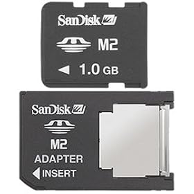 SanDisk 1GB Memory Stick Micro M2 Card (SDMSM2-001G, Bulk)