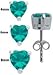 1.5 cttw synthetic Aquamarine Silver hearts stud title=
