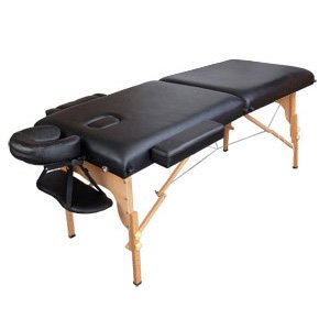 Hot Sale Elegant 3 Inch In Black Wood Portable Massage Table For Body Worker Energy Healer Salon Tattoo Artist Therapist Massage Lover