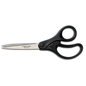 Fiskars Recycled Scissors, 8 Inches, Straight, Pointed, Black (01-004253)