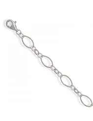 MMA Silver - 16 inch Twist and Polished Link Chain Necklace